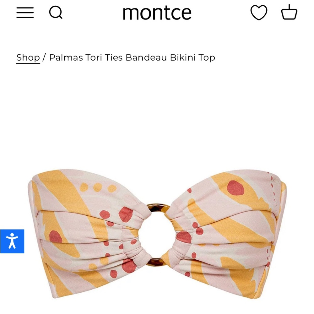 Palmas Tori Ties Bandeau Bikini Top